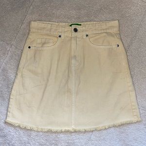 DIP YELLOW JEAN SKIRT